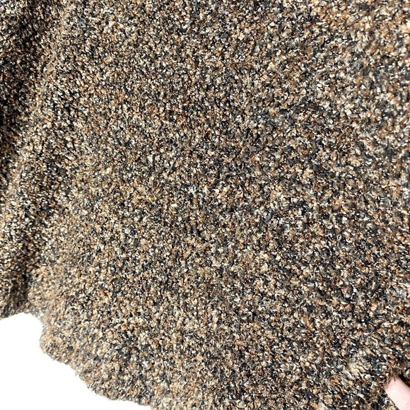 Vintage Au Coton Brown Mock Neck Sweater L - Picture 9 of 11